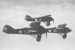 Samoloty PWS 10 ze 141 Eskadry Myśliwskiej 4 Pułku Lotniczego w Toruniu w locie.
